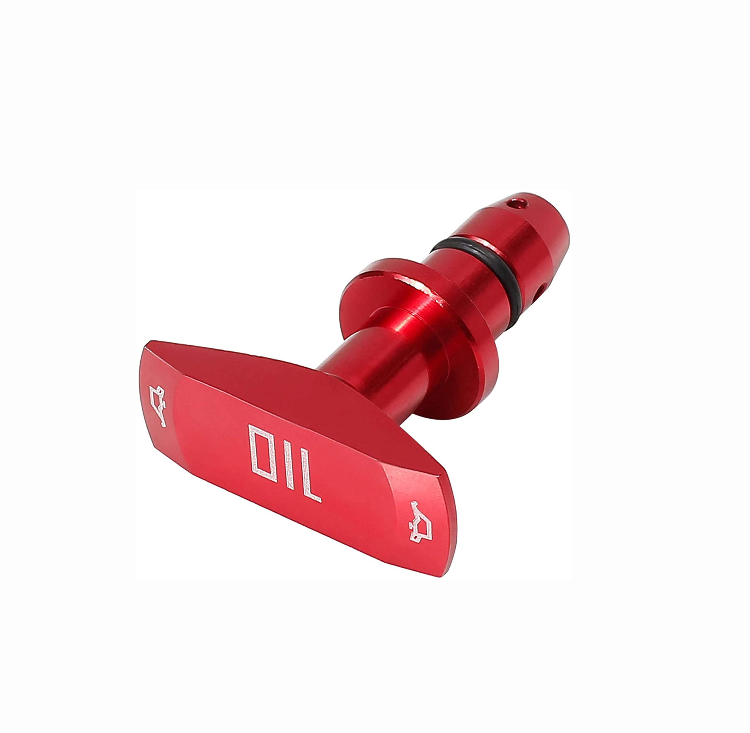 Poignée Jauge D’Huile Aluminium Rouge – Compatible Ford Mustang GT V8 GT500 1999-2011 – Look Tuning Moteur