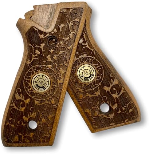 Miniatura 3 de Taurus Grips - Puños de madera étnicos marrones para PT59, PT92, PT99, PT100, PT101, PT917