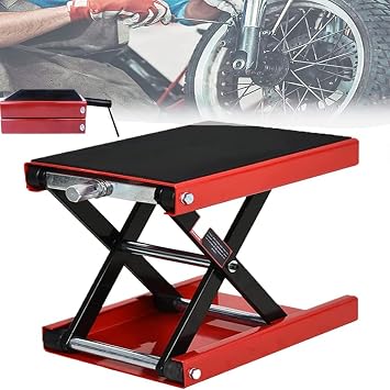 Motorcycle Scissor Lift,Jack Scissor Hydraulic Lift for Terrain Vehicle,Stand Lift Jack for Motorbike Repair,Heavy Duty Steel Bike Repair Deck Bracket with Adjustable Height 3.6 inch-15 inch