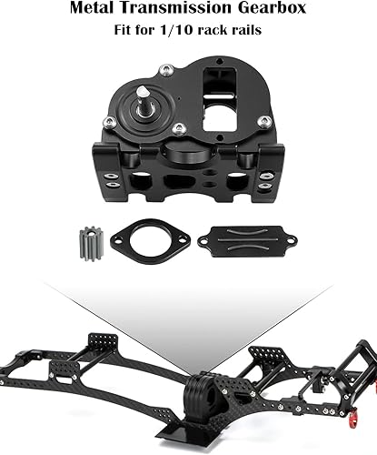 Miniatura 3 de Caja de cambios de transmisión compatible con 110 RC Crawler Car Axial SCX10 SCX10 II 90046 90047 86100 con chasis