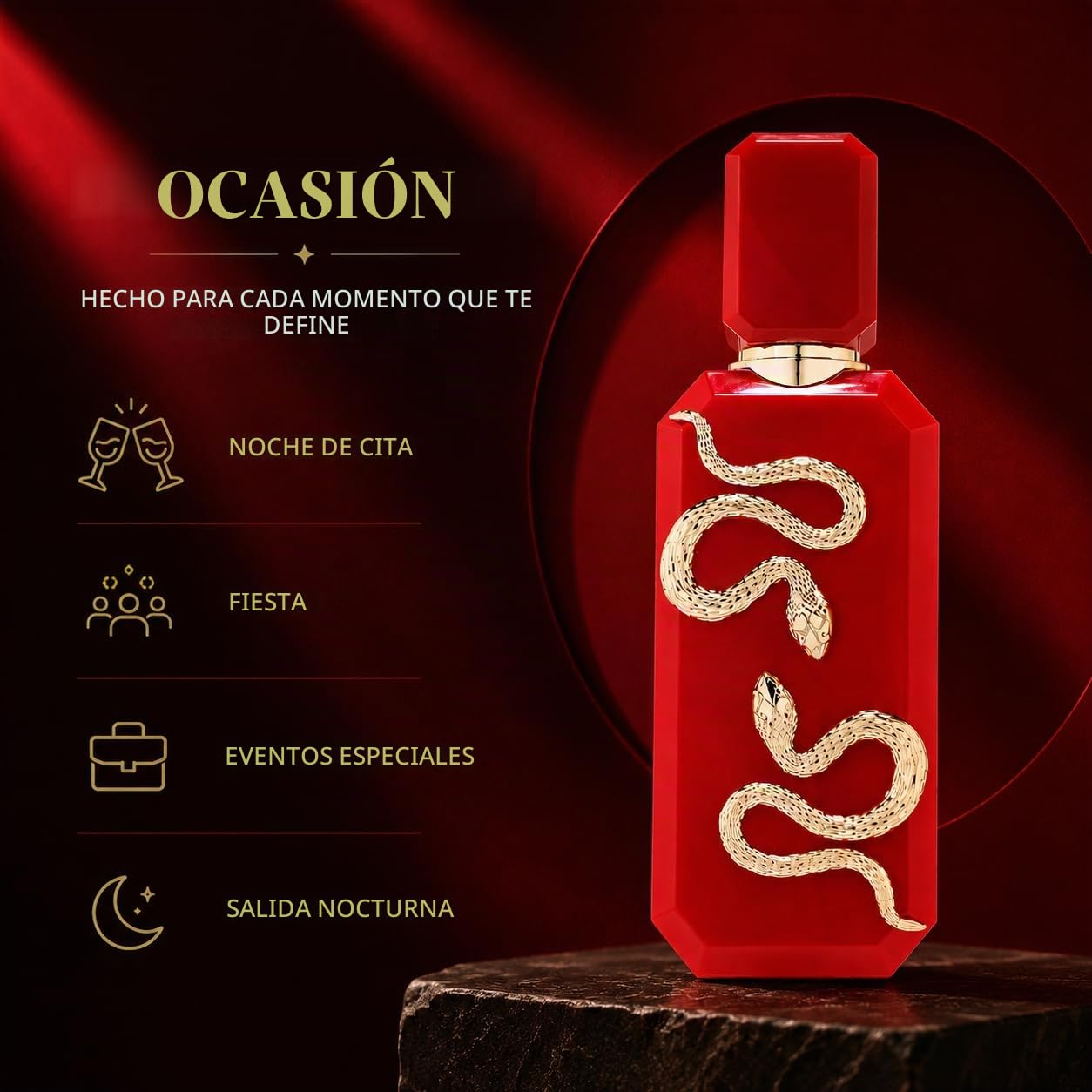 French Avenue Veneno Scarlet EDP para mujeres y hombres, 100 ml, fresa, frambuesa y cuero, elegante perfume gourmand unisex