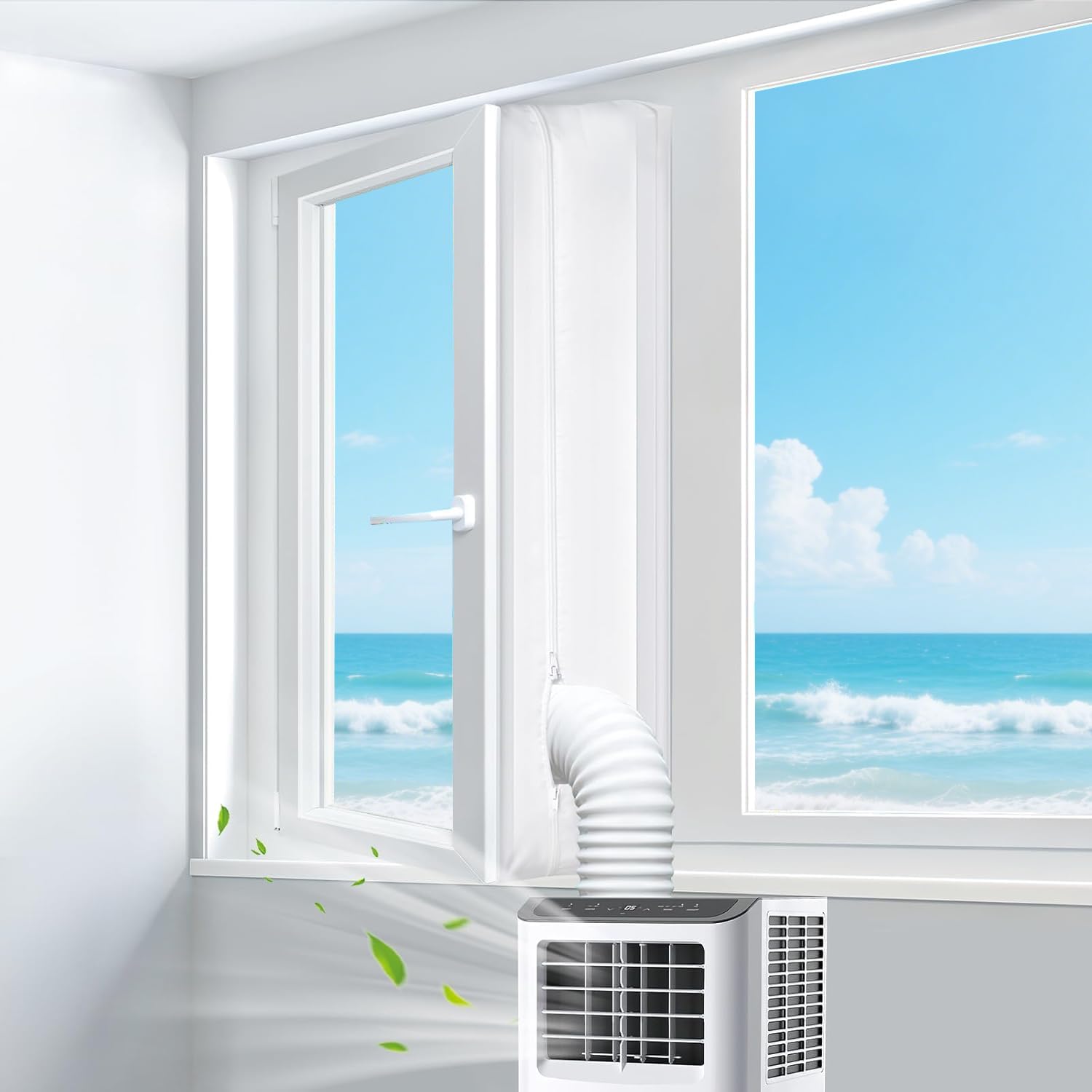 300 cm de aire acondicionado para ventanas de aire acondicionado móviles y secadores de aire – eficaz parada de calor y repelente al agua, impermeabilización adecuada para ventanas de techo, ventanas