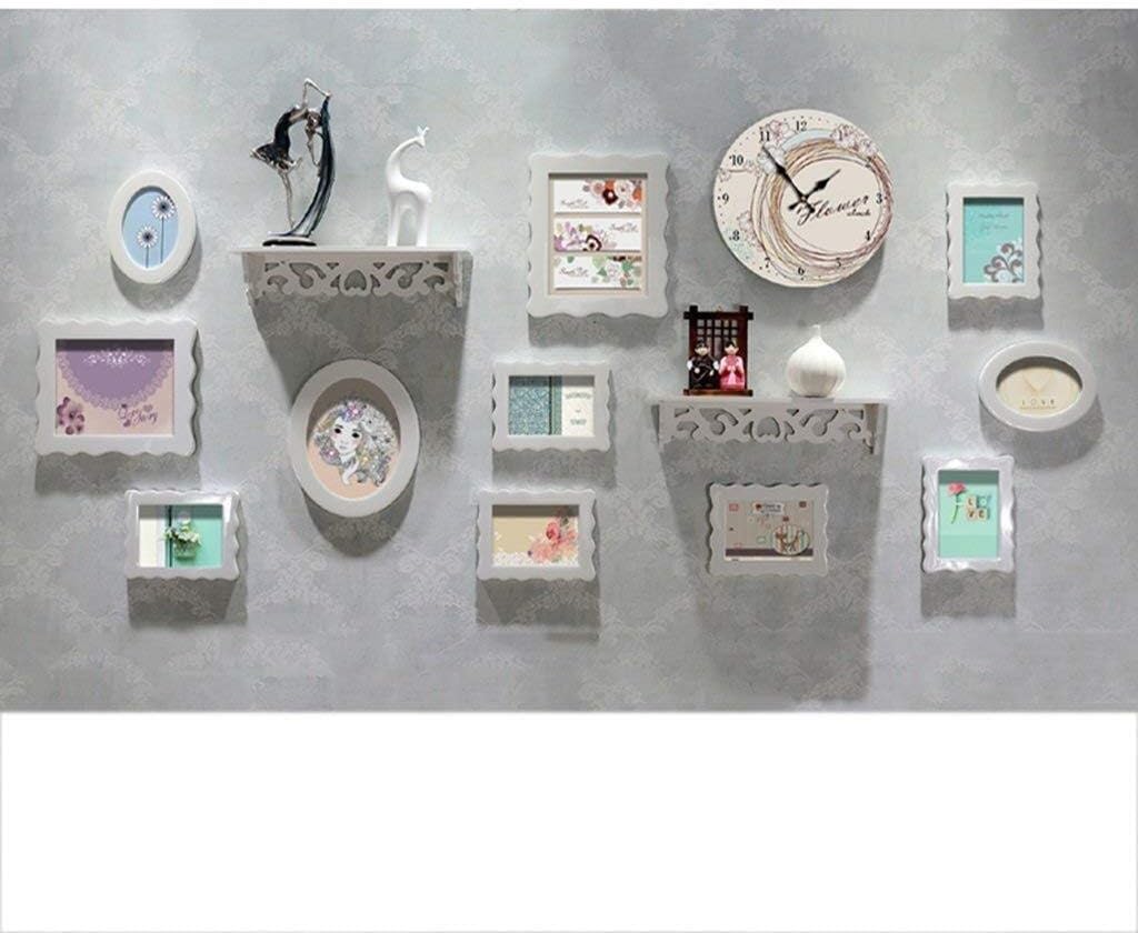 TZZ Picture Frame Living Room Wall-Mounted Racks Combo Fashion Creative Photo Frame Collage (Color : B)