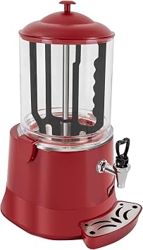 10L Commercial Hot Chocolate Maker Machine, 400W 110V Chocolate Dispenser Warmer 86-194F Temperature Control Hot Beverage Warmer Drinking Hot Chocolate Dispenser for Milk Soy Milk Tea Orange Juice