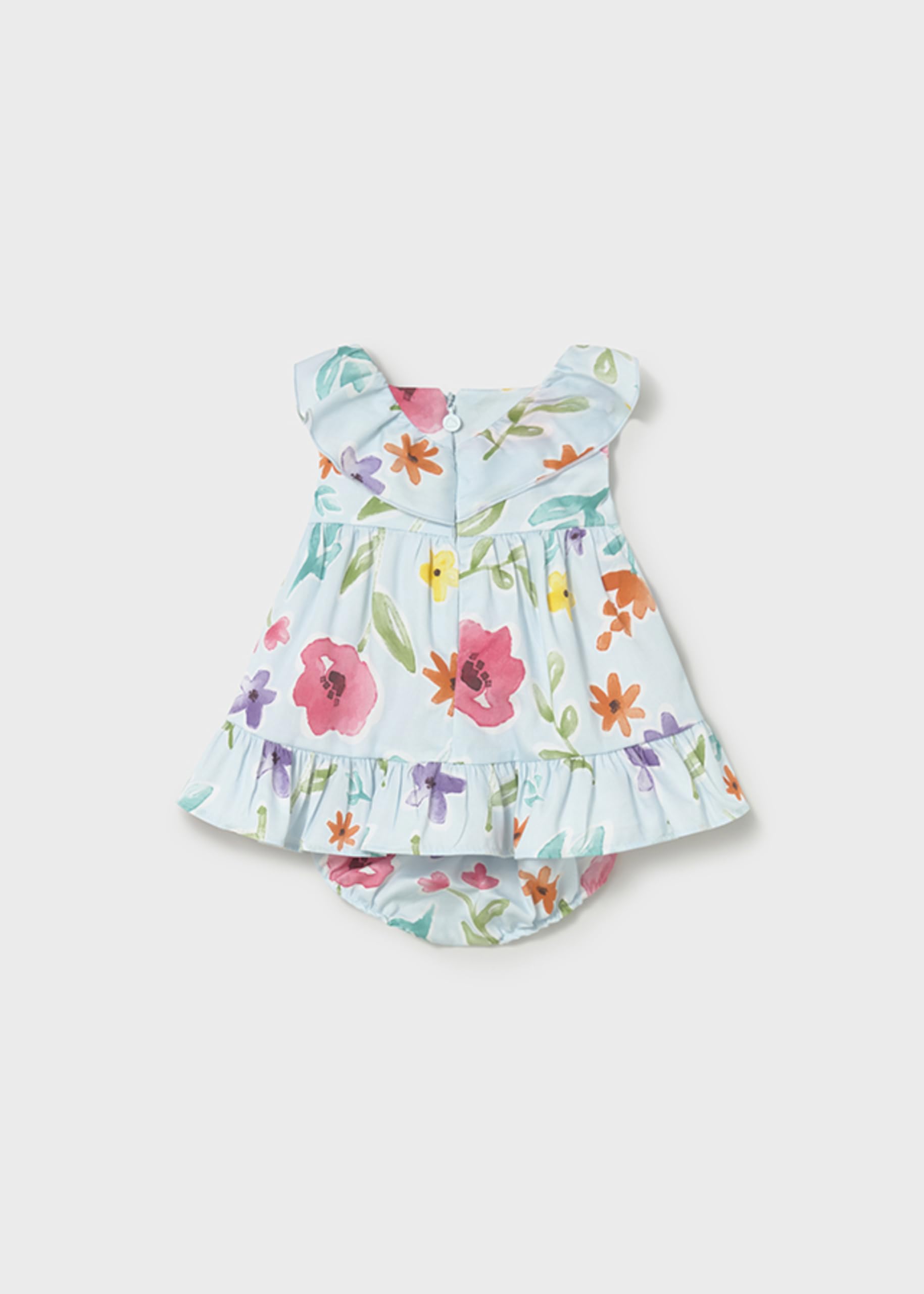 Mayoral Vestido Bebe Niña – Vestido Bebe nVerano - Ropa de Regalo – Vestido Estampado Lino - Ropa de 3 Meses a 18meses