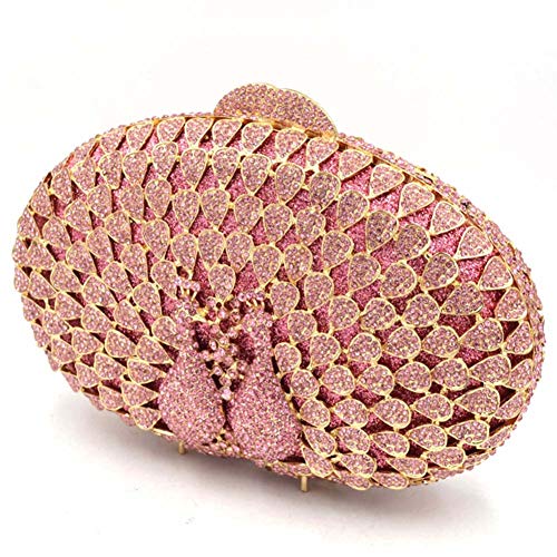 Sac de mariage rose paon avec chaîne pour briller au bal de promo - 3