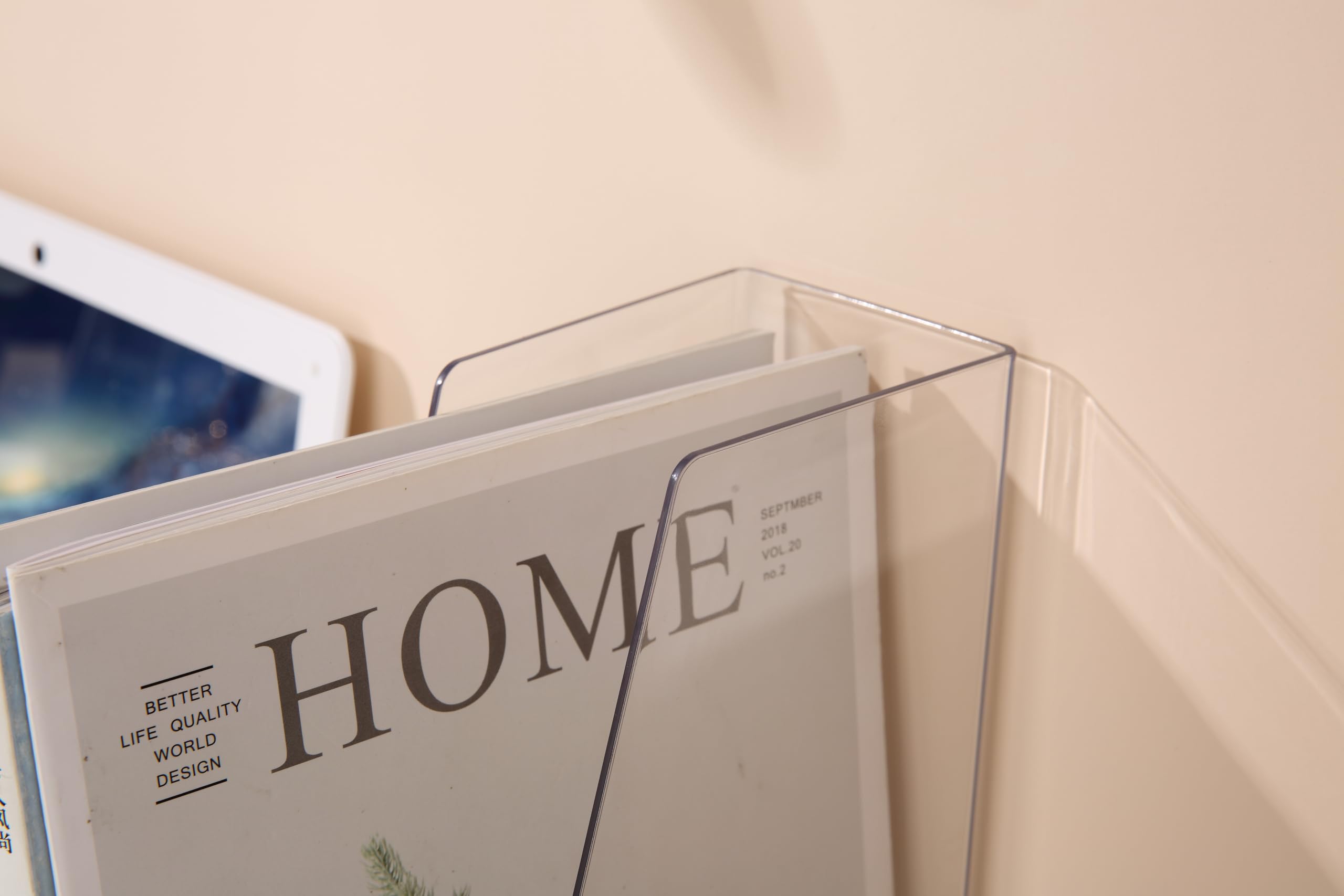 YBM HOME Organizer verticale con chiusura frontale per riporre in modo sicuro documenti, documenti e riviste, ideale per casa, ufficio, scrivania o scuola, misura media, 1264-3