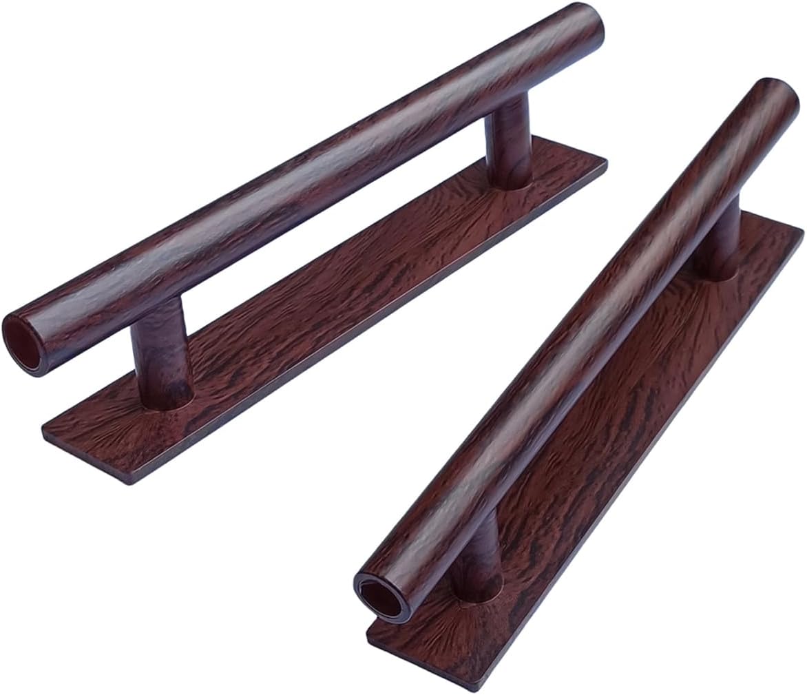 kwa heriSelf-Stick Push Pull Helper Golden Hidden Cabinet Handle ABS Plastic Door Window Wardrobe Handle Instant Cabinet Drawer Furniture Handles (15, Brown)