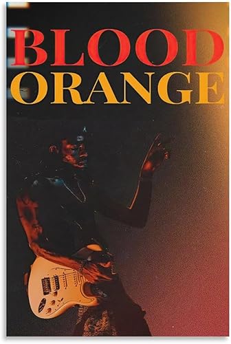 Póster de color naranja sangre para pared, póster estético y decorativo para sala de estar, dormitorio, oficina, 08 x 12 pulgadas (7.9 x 11.8 in)