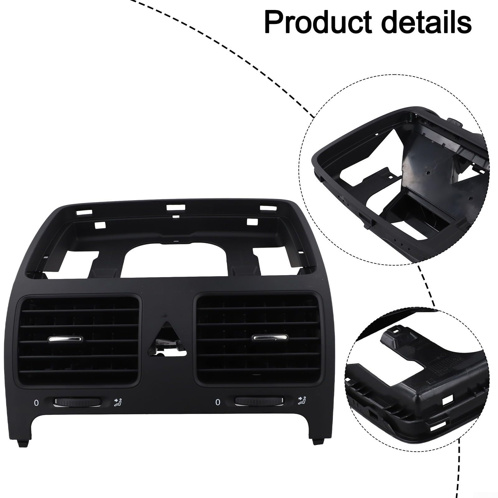 Gdfnmogo Panel de salida de aire central para salpicadero de coche, cubierta de ventilación para Golf MK5 2004-2009 y para Jetta MK5 2006-2011 OEM 1K0819728F para un rendimiento fiable