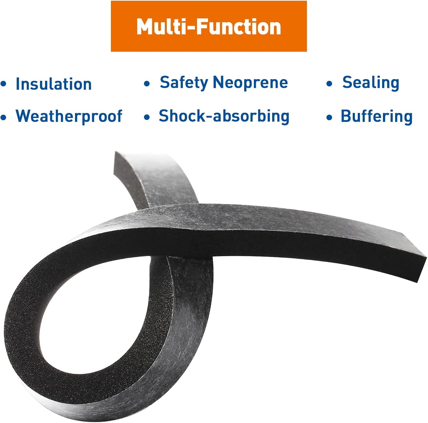 Flash Sale Buy 1 get 1 Door Weather Stripping, 1/2 W X 1/4 T Foam Seal Tape for Window Sound Proof Insulation Total 26 Ft, 13ft x 2 Rolls