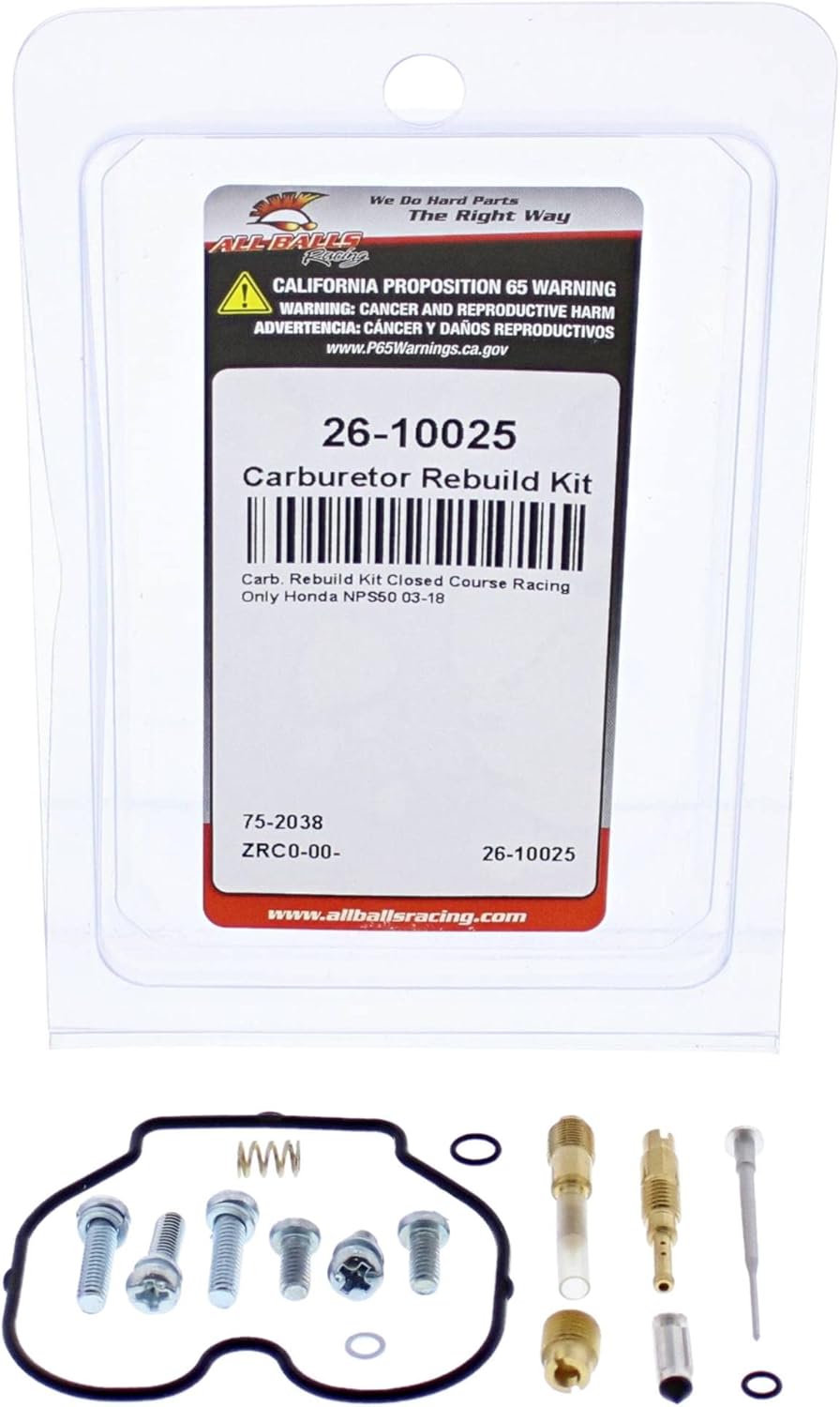 All Balls Carburetor Rebuild Kit 26-10025 Compatible With/Replacement For Honda NPS50 2003-2018