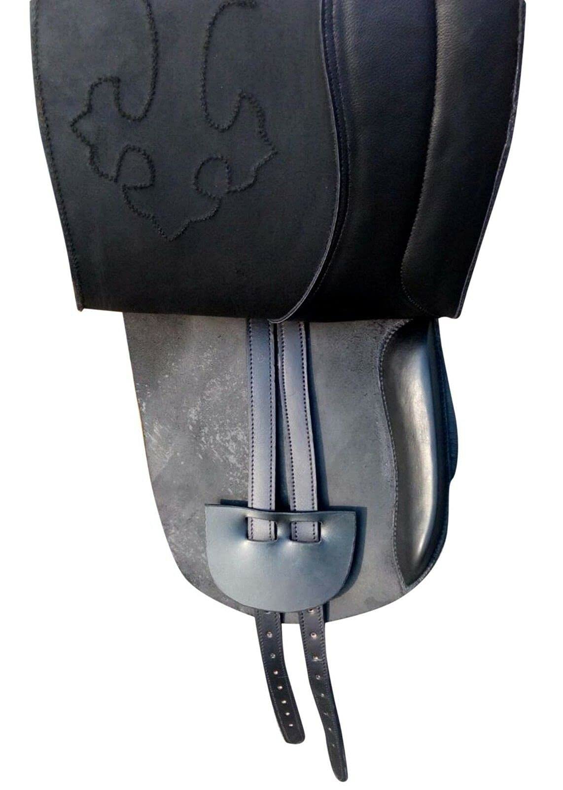 EU Sella inglese in pelle di qualità Dressage Treeless Saddle