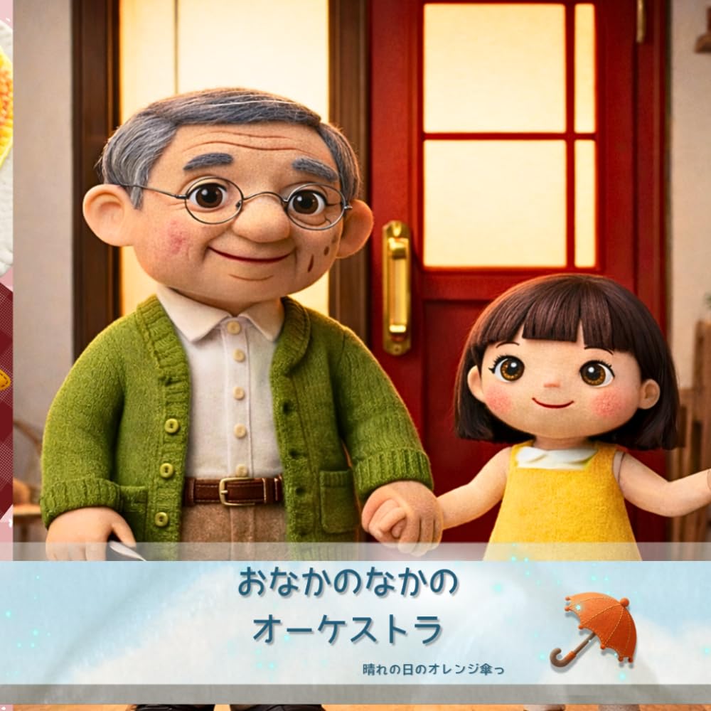 【AI絵本】【Storybook】おなかのなかのオーケストラ（1歳2歳3歳4歳5歳6歳向け）子供向け　寝かしつけ絵本　レストラン: 読み聞かせ絵本