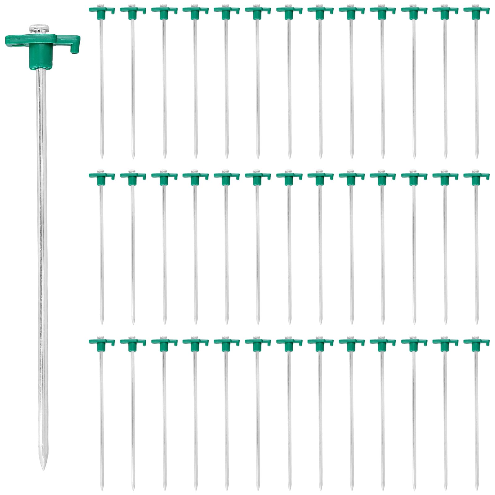SEUNMUK 40 PCS Rock Pegs, 45 x 250 x 6 mm Metal Heavy Duty Tent Pegs for hard ground Camping Tents Gazebos