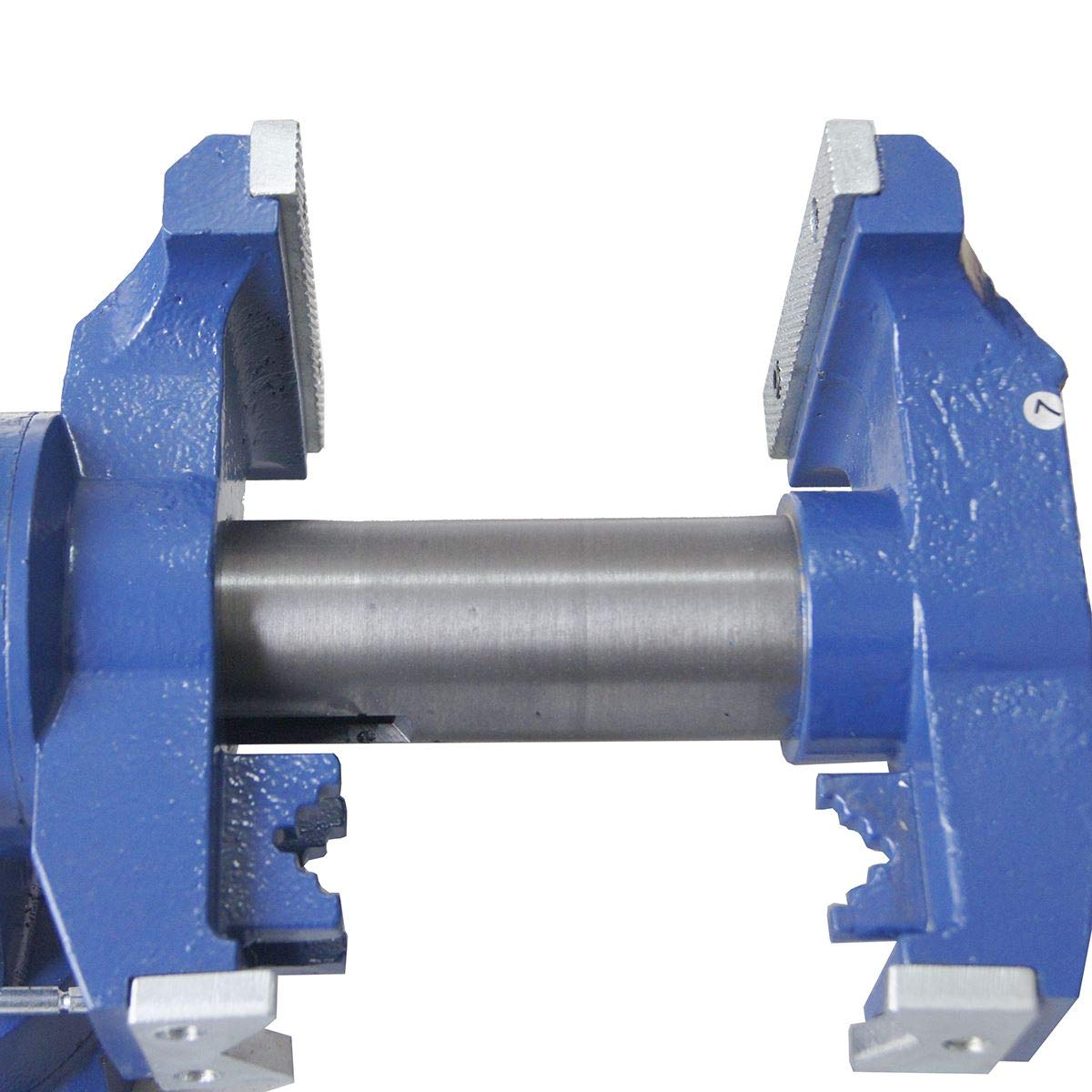 KATSU Morsa da Banco 5" 125 mm, Morsetto da Tavolo per Banco da Lavoro Multiuso con Base Girevole a 360 Gradi, per Meccanici e Ingegneri 402365