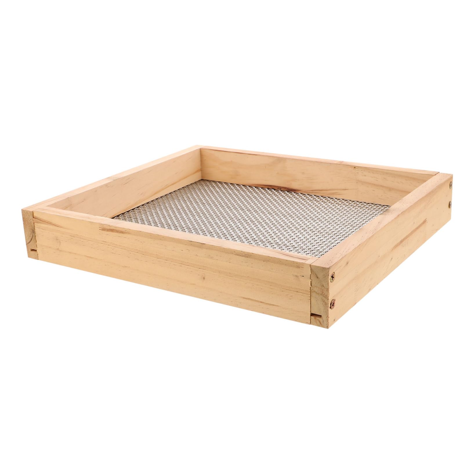 Kisangel Tamis à Compost pour Jardinage Tamis à Terre avec Cadre Bois Et Maille Acier Inoxydable Outil De Jardinage pour Tamiser Sol Et Compost