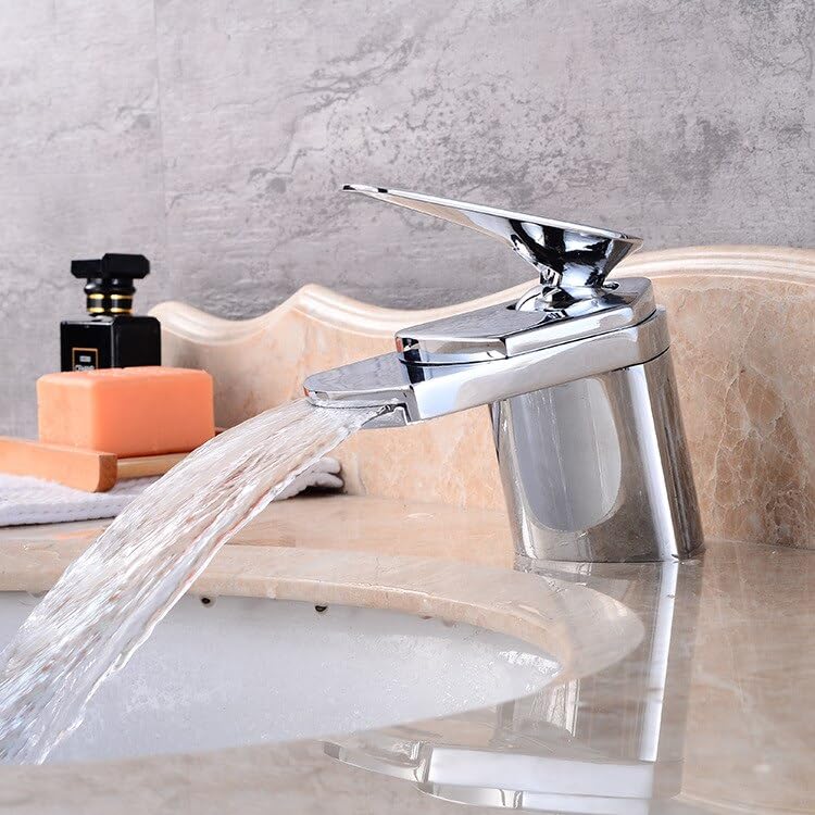 Robinet mitigeur cascade anti-éclaboussures en laiton pour rénover facilement votre lavabo