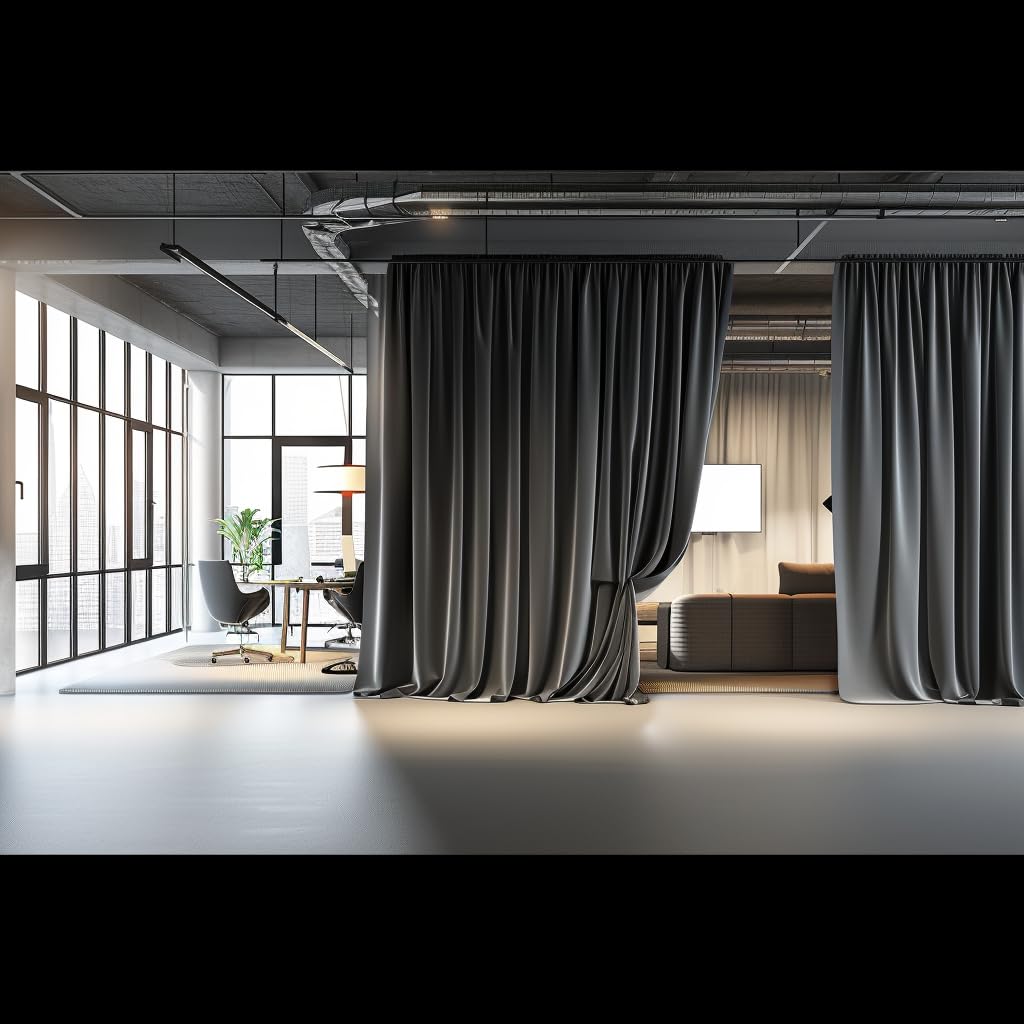 PANOVOUS Loungevorhänge Mit Ösen - Thermo & Zugluftstopper 132x224cm