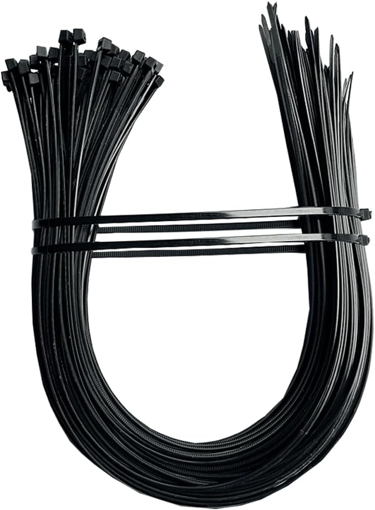 50 Pack Black Nylon Zip Ties Durable Outdoor 18 inch 40lbs Tensile Strength Heavy Duty for Home, Fence, Green Plants, Temperature Range of +14°F to +167°F