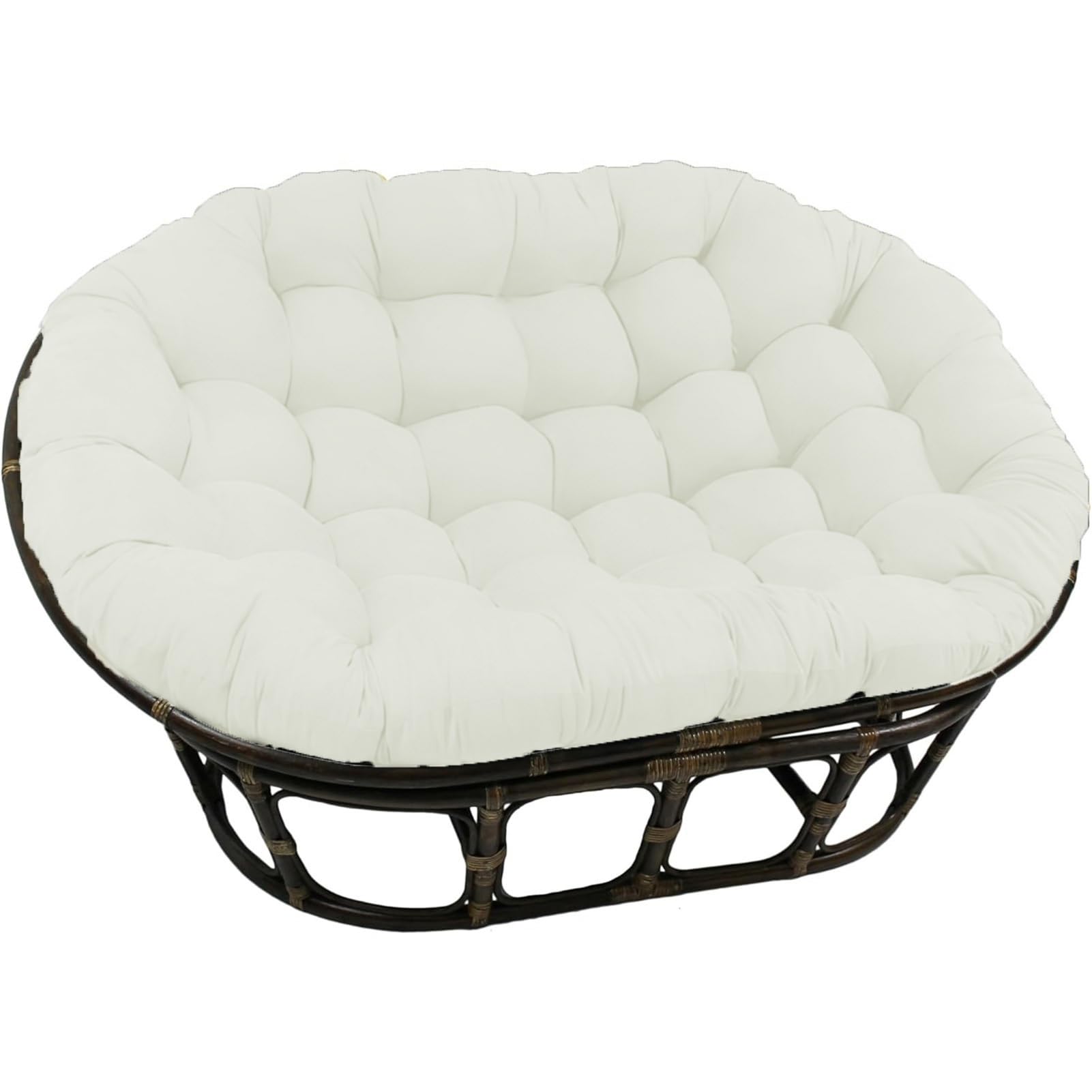Papasan-Stuhlkissen, Rund, Doppelt, Weich, Dick, Elastisch, Polyestergewebe, Dickes, Weiches Bodenkissen