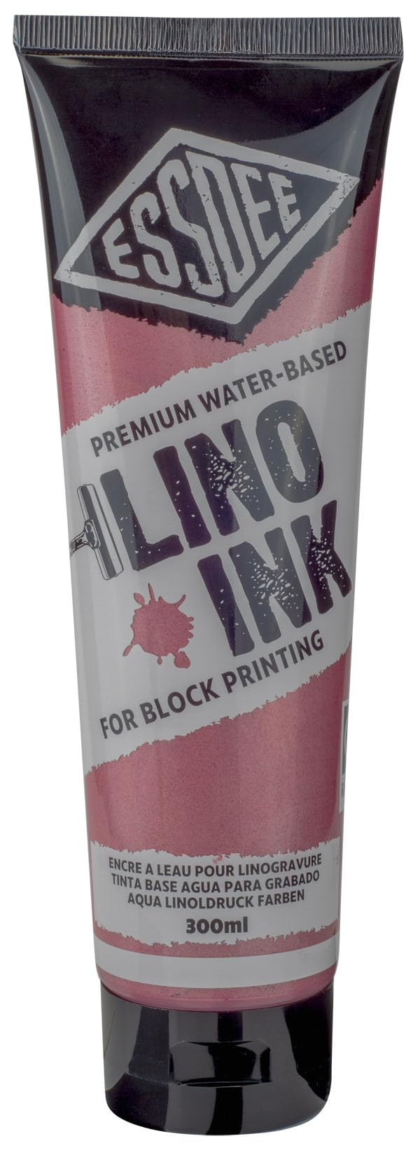 Essdee Premium Block Printing Ink Water-Based 300ml Pearlescent Red Printmaking
