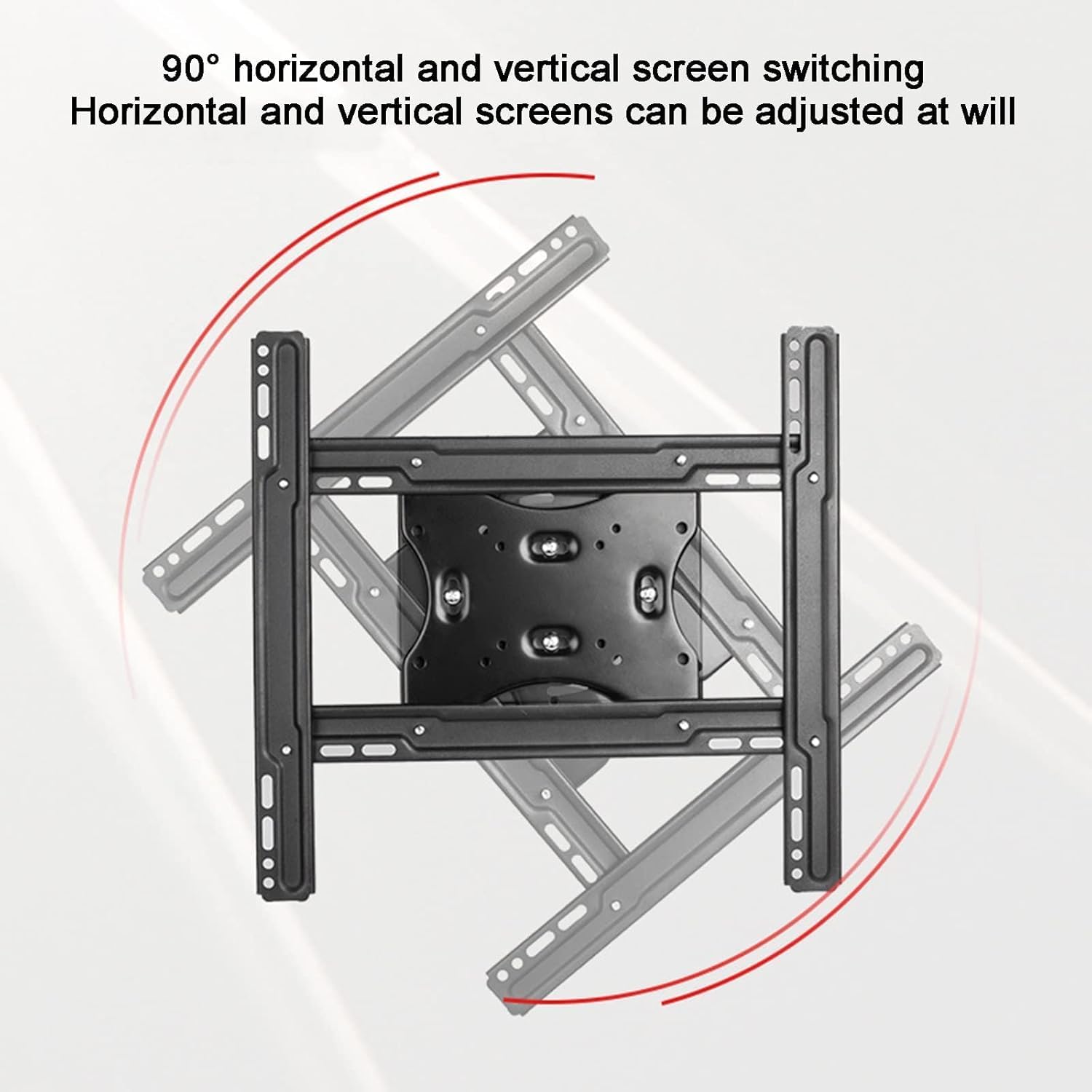 TV Tripod Stand Height Adjustable Portable, Suitable for 32-50 Inch Screens with 90 ° Horizontal and Vertical Screen Switching
