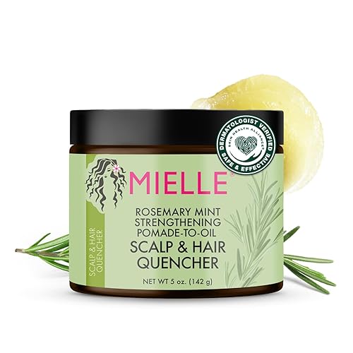 Mielle Organics Pomada capilar de romero y menta para mujeres y hombres, hidratante natural acondicionador para calmar el cuero cabelludo, bloquear