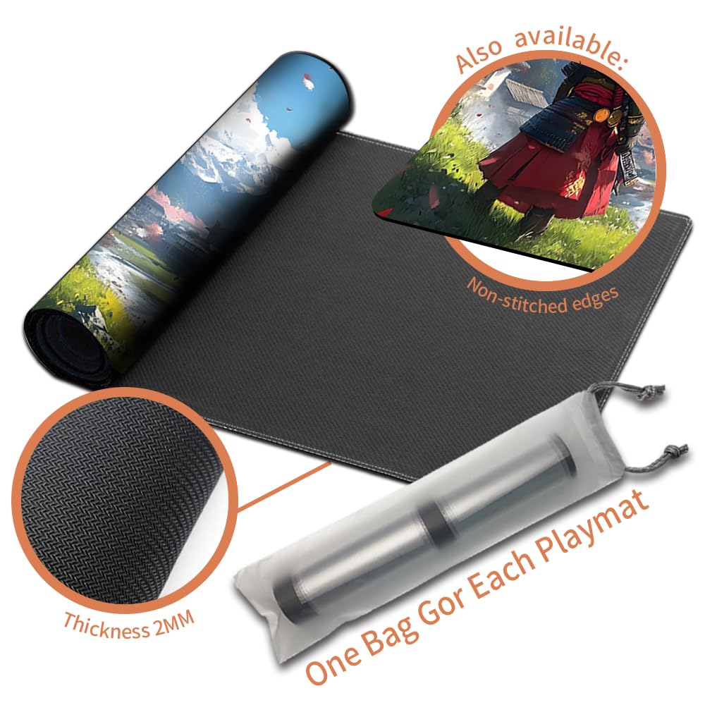 MTG Play Mat MTG PlayMat -60 cm x 35 cm, Original Art, Non-Slip TCG Play Mat with Rubber Base and Stitched Edges - Image 4