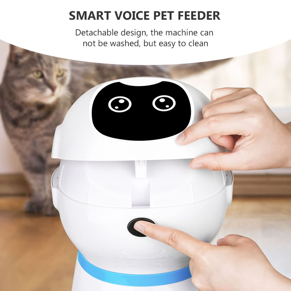minkissy Comedero Automático Inteligente para Mascotas Capacidad de 3.5L, Temporizador Digital y Función de Reproducción de Voz para Alimentación Programada en Hogar Personal