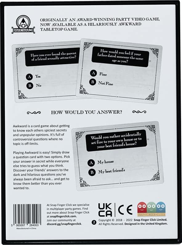 Snap Finger Click Awkward: Controversial Party Game, 175 x 130 x 85 mm - Image 3