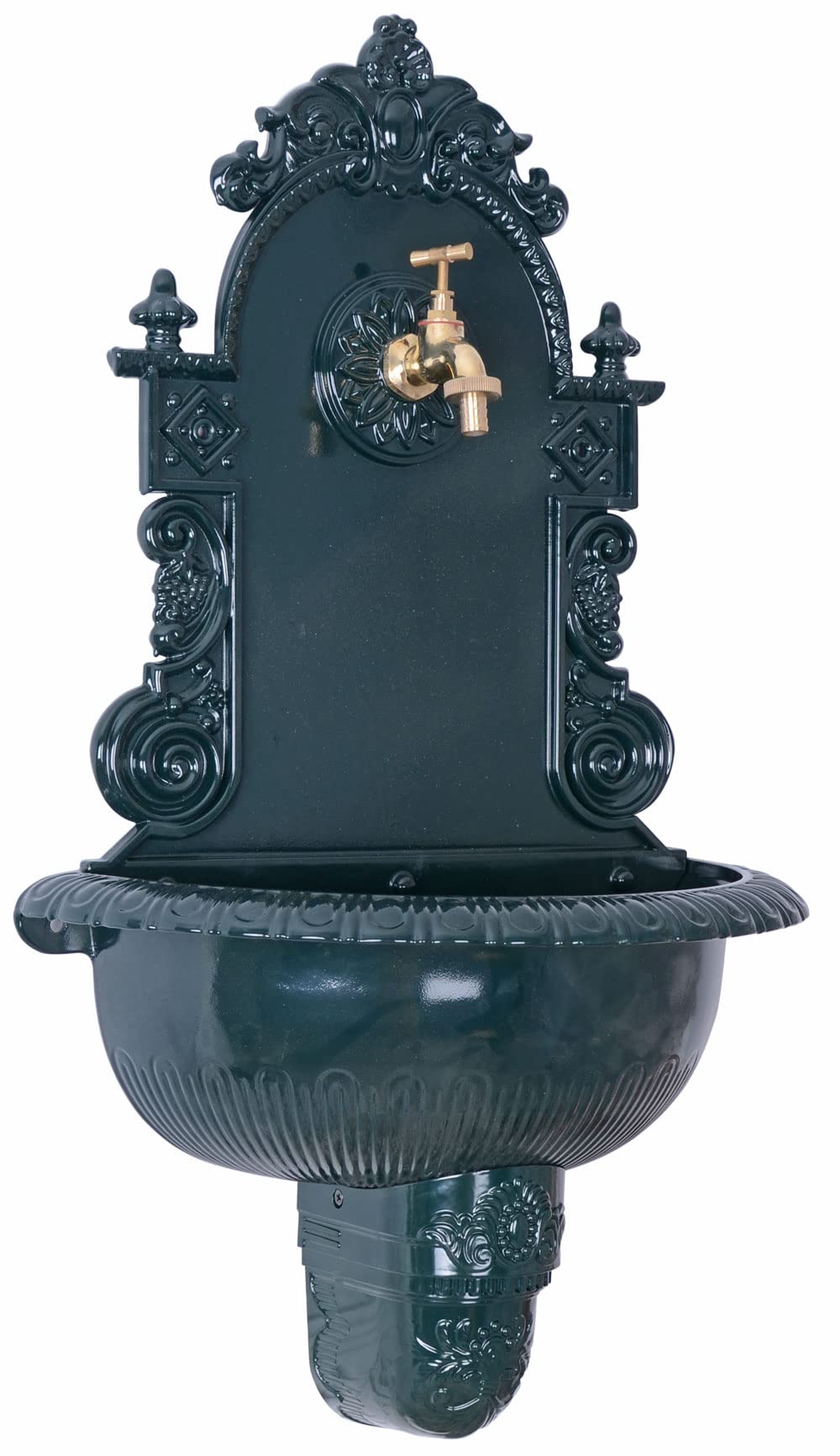 Antiguo Fuente de Pared, Fuente Ornamental, Fuentes de jardín, Fuente, eisenbrunnen para el jardín, LA TERRAZA O Hermosa En Casa, EN Verde - Palazzo Exclusivo