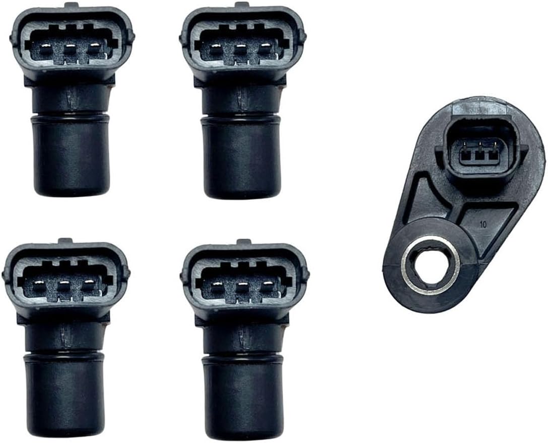 4PCS Camshaft Position Sensor 12615371 and 1PCS Crankshaft Position Sensor 12615626 Compatible with Enclave STS XTS Camaro Caprice Colorado Equinox Impala Malibu Traverse Acadia Canyon Terrain