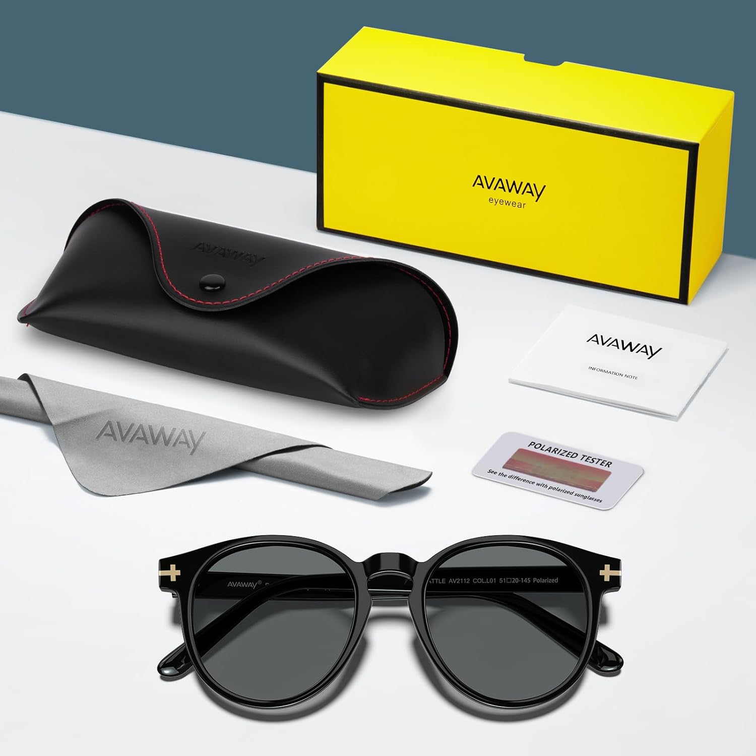 AVAWAY Polarized Sunglasses for Men Round UV Protection, Retro Hand-crafted Frame Gold Filigree Sunnies - Image 6