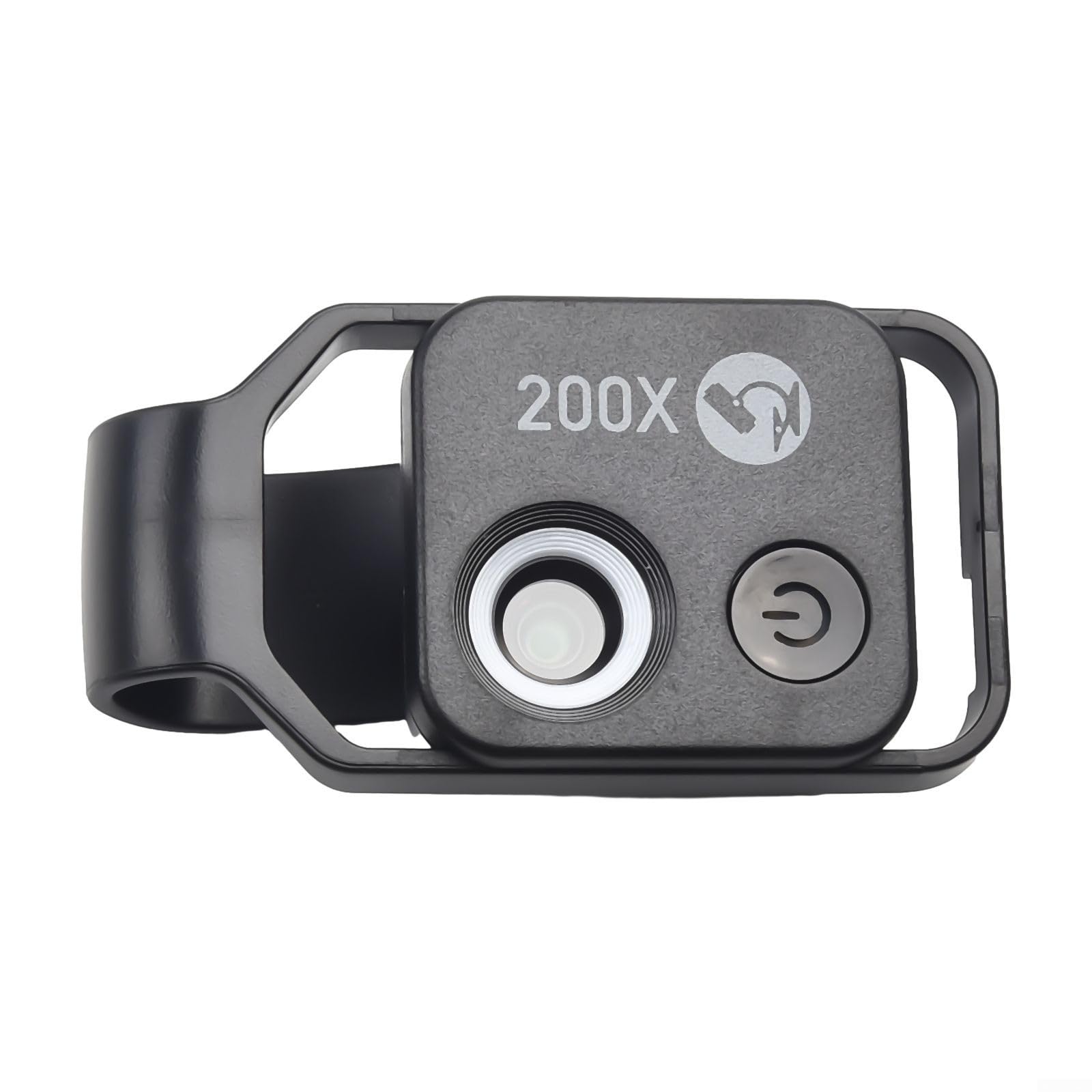 200X MS002 Mini microscopio de bolsillo, con luz LED, microscopio digital portátil 200X HDHandheld Microscopio Dermatoscopio (negro)