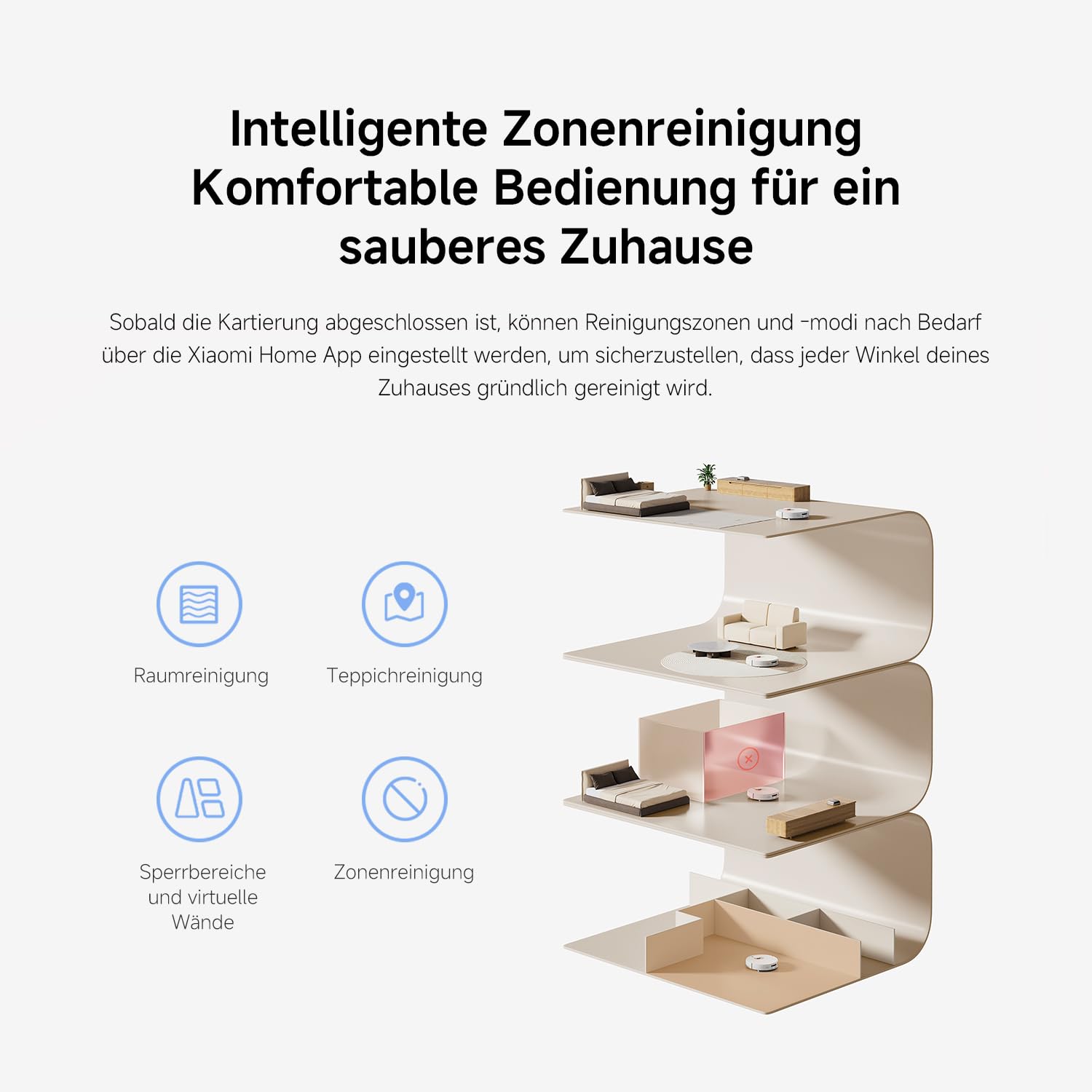 XIAOMI H40 Saugroboter, 10000Pa, LDS-Navigation, smarte Kartierung, Anti-Verwicklung, Auto-Entleerung, 180 Min Laufzeit, Home App & Sprachsteuerung