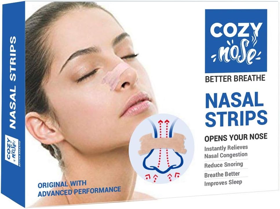 Snoring Relief Nasal Strips Your Nose Instantly | Nose Strips for Snoring | Anti Snoring Device for Men & Women | Relieves Nasal | Better Breath & Improves Sleep | Pack of 10 Strips