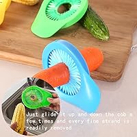 Vista 6 de 2 piezas de removedor de seda de maíz multifuncional cepillo de limpieza de maíz cepillo de seda de maíz cepillo de seda vegetal removedor de seda