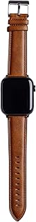 Mobilic Luxury Leather Strap Compatible With Apple Watch Series 7 6 5 4 3 2 With Size 45mm 44mm 42mm 41mm 40mm 38mm (42mm/44mm/45mm, Brown)