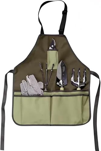 Juego de herramientas de jardinería - Kit de jardinería de acero inoxidable con palas, tenedores, rastrillos, guantes y almohadilla para rodillas