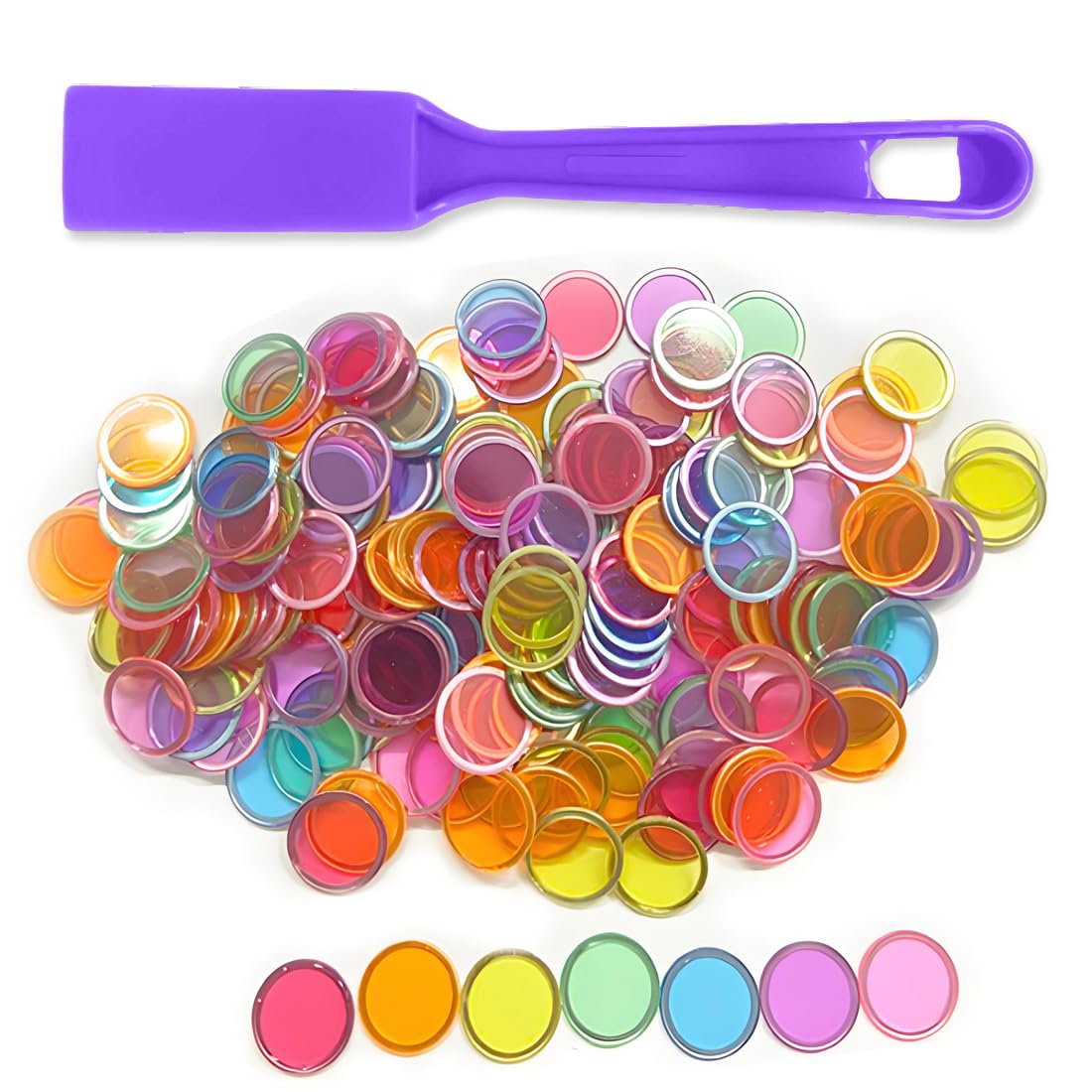 Magnetyczny Zestaw Bingo Bâtons Magnétiques 100 Żetonów Loto Jeux Éducatifs Fioletowy