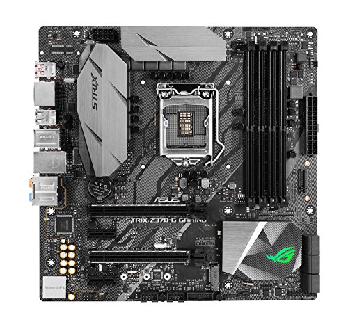 Asus ROG Strix Z370-G Gaming Mainboard Sockel 1151 (mATX, Intel Z370, Coffeelake, 4x DDR4-Speicher, USB 3.0, M.2 Schnittstelle)