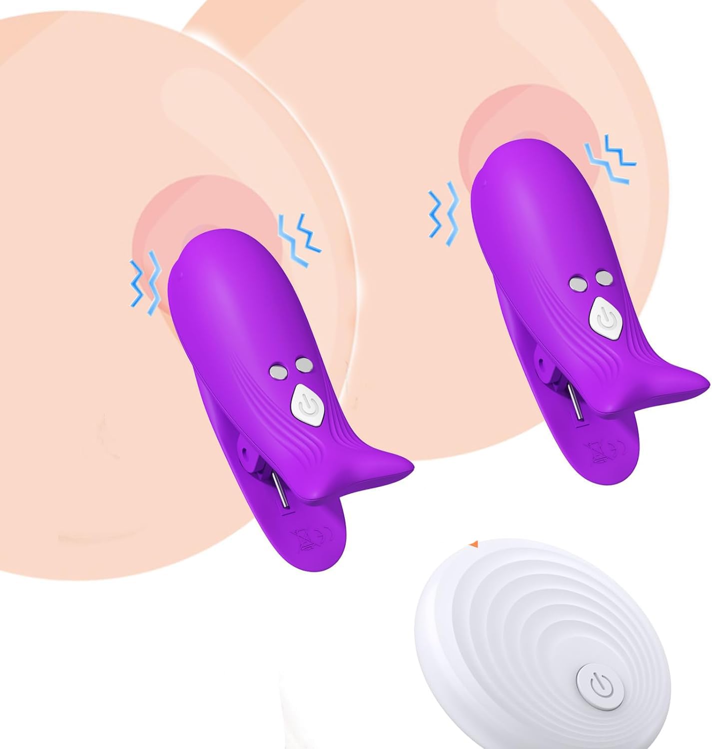 Pinze Capezzoli Vibratoreper Donna Clotoride Vibratore con Telecomando Wireless, Stimolatore Clitoride Femminile, Vibratoriper Donne Sexytoysys Coppia,Sex Toys Sessuali per Donna Giochi Erotici Coppia