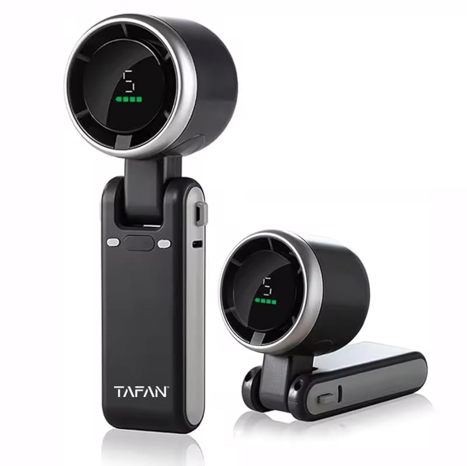 TAFAN™ Mini Handheld Fan - Super Strong Wind Fan, 5-Speed Adjustable, Mini Fan, Foldable Fan, USB Rechargeable 3600mAh Battery - Portable Fan for Travel, Outdoor, Home (Dark Grey)