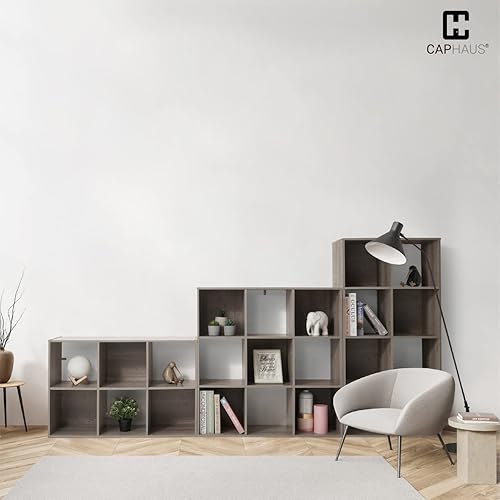 Miniatura 7 de Fencer Wire Estante organizador de almacenamiento de cubos de 11 pulgadas con parte posterior, con borde exterior, divisor de estantes de gris