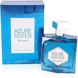 Azure Silver Extreme Spray Cologne - Eau De Toilette for Men - 3.4 fl.oz