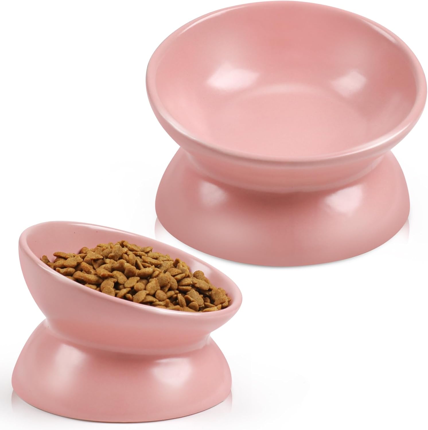 Rapsrk Raised and Tilted Pet Cat Food Bowl,5 Inches