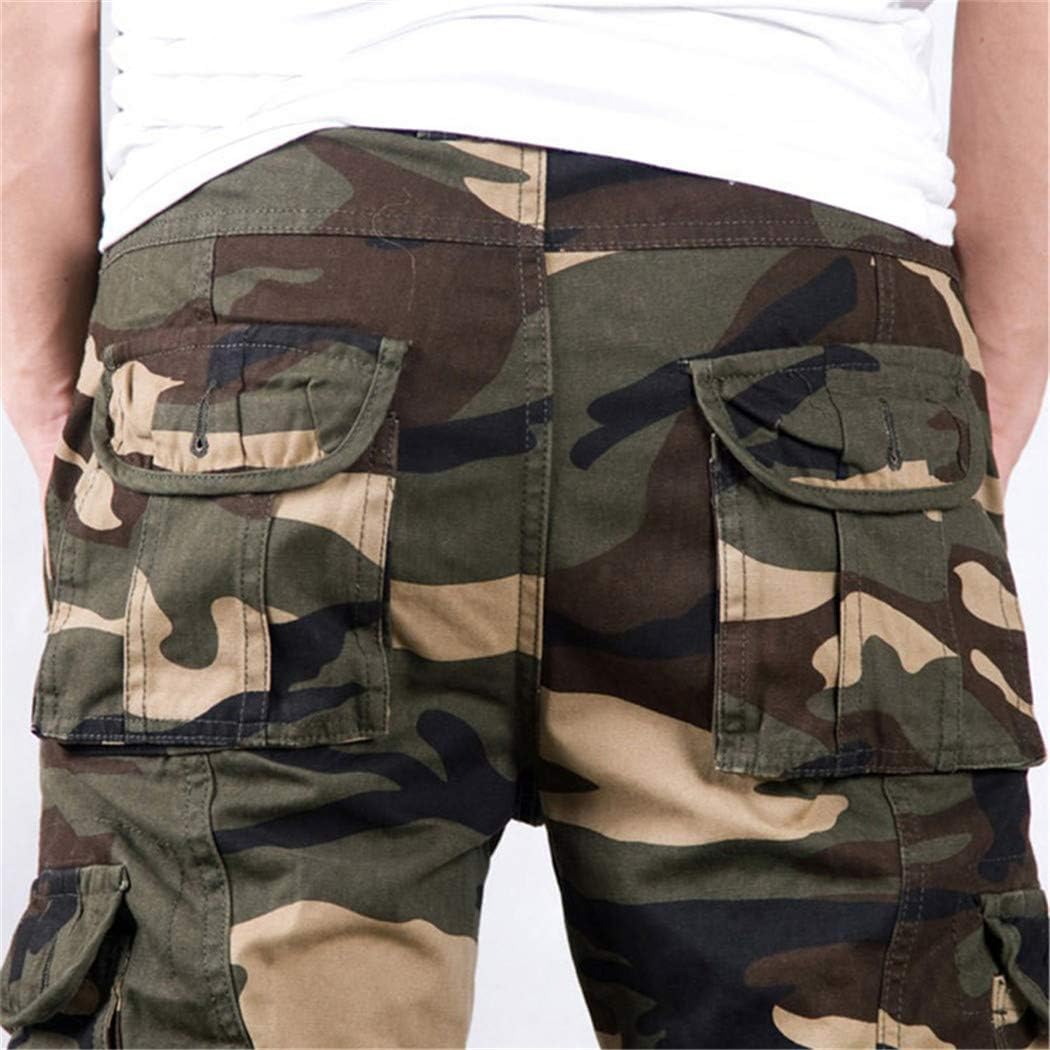 Men Casual Tactical Camouflage Cargo Pants Camo Pattern Army Combat Pants Cotton Work Pockets Military Trousers