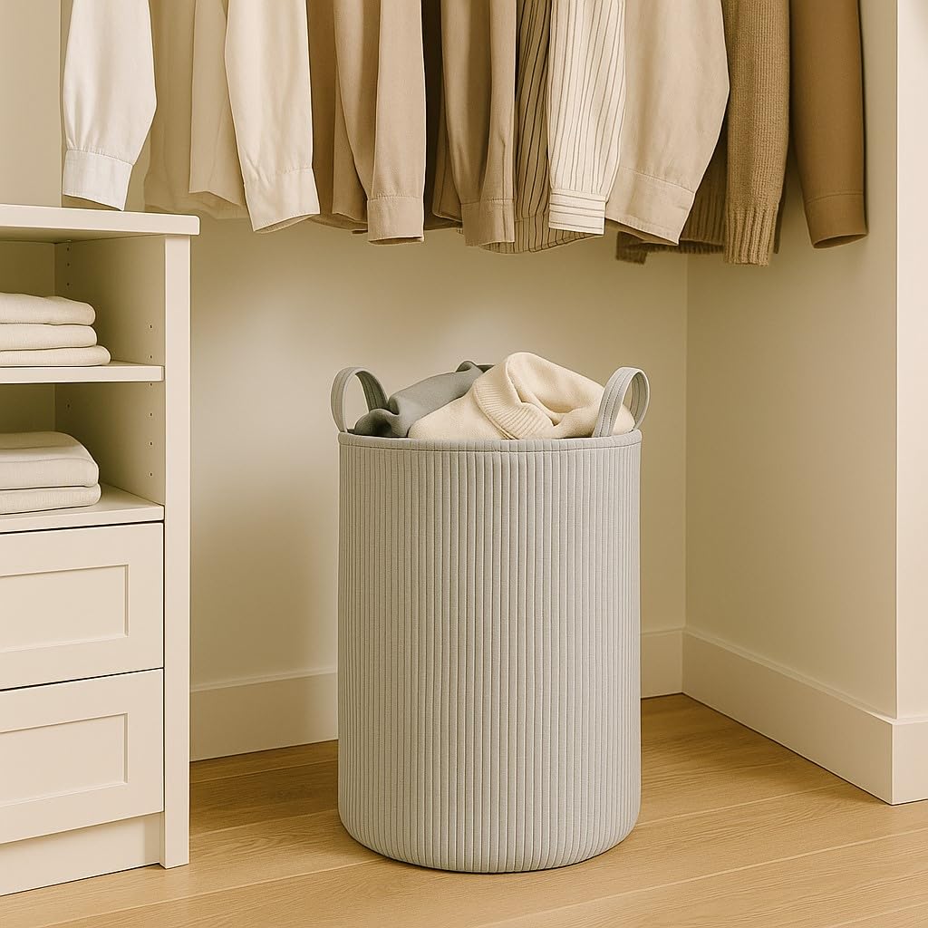 PUTSKA Laundry Basket, Blanket Basket for organising Décor and Toys, Clothes Hamper, Perfect for Baby and Kids Room Nursery - Image 4