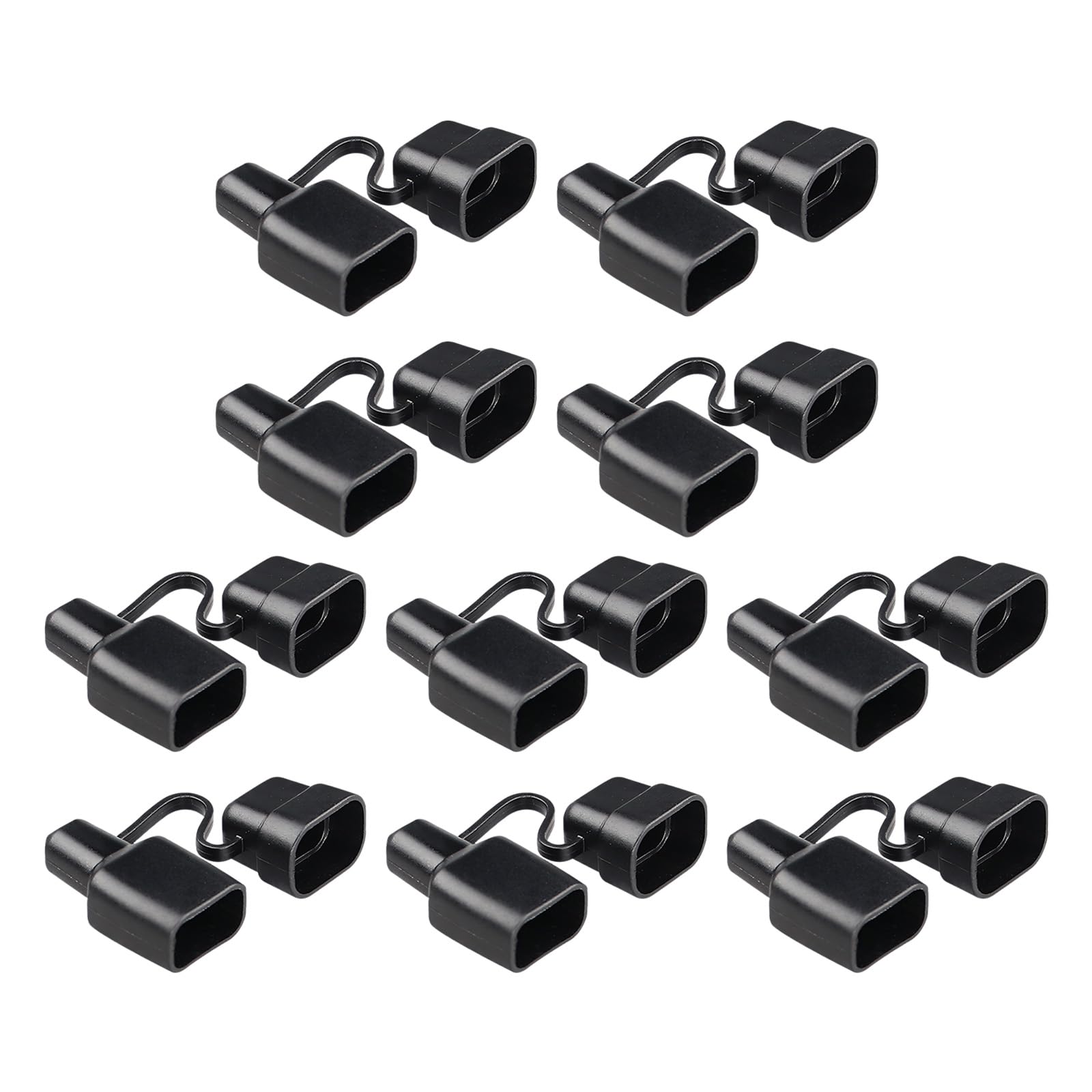 10Pcs 50A Plug Sheath Cover with Cap PVC Dustproof Protector Cable Connector Cap for Solar Battery Connection Plug Covers for Quick Disconnect